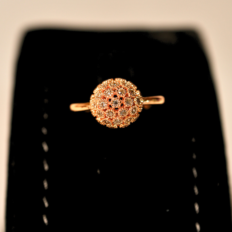 The Rose Gold Crystal Dome Ring