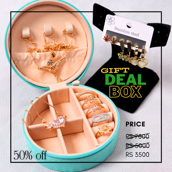 Luxury Gift Deal Box – 50% Off Jewelry Set (Rings, Necklace & More)