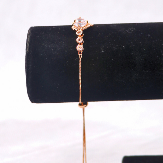 Adjustable Rose Gold Slider Bracelet