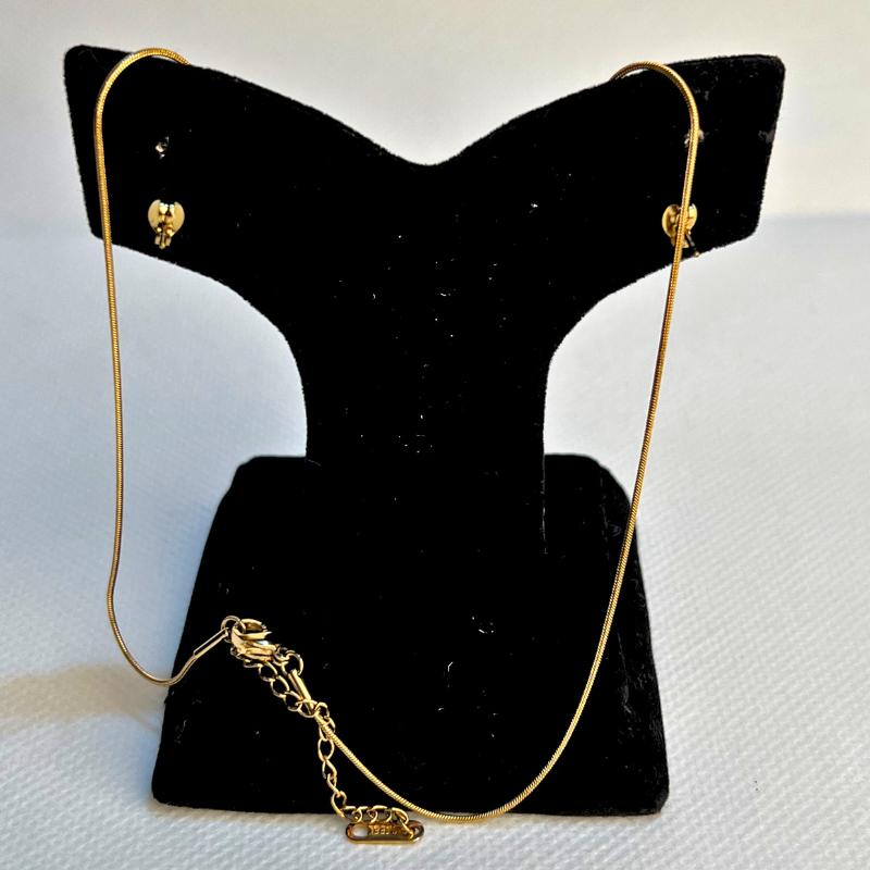 High Quality Golden Minimal Heart Jewellery Set