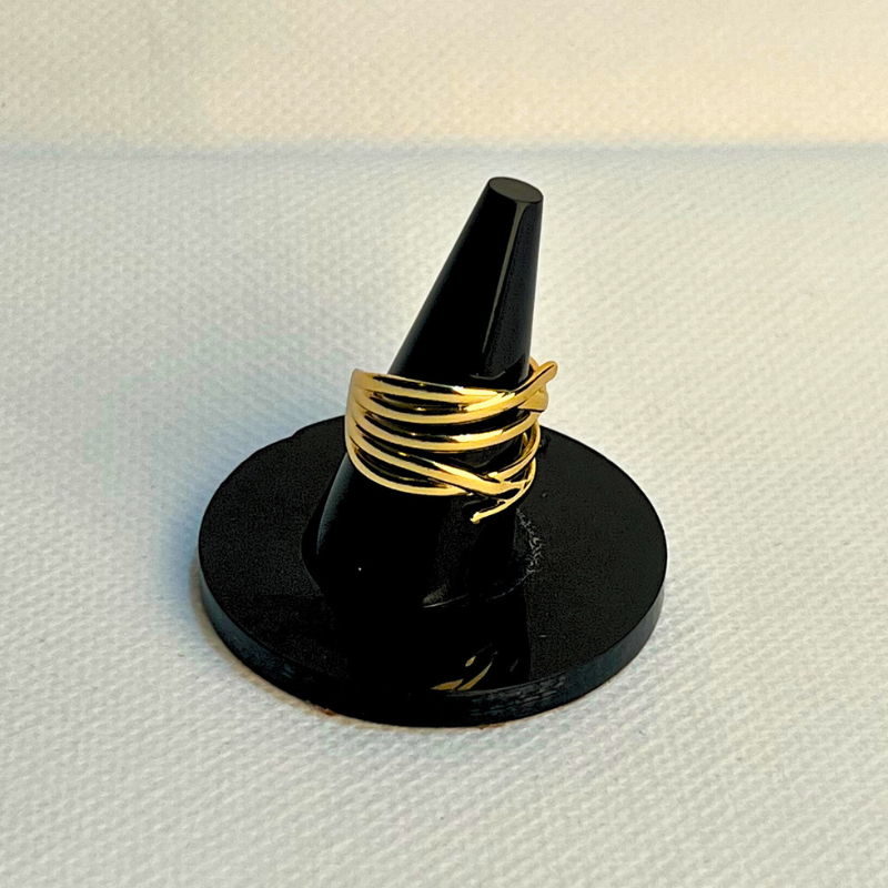 High Quality Golden Adjustable Multi-Layer Ring