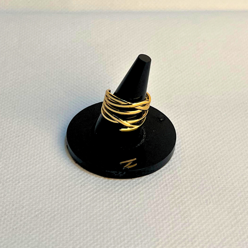 High Quality Golden Adjustable Multi-Layer Ring