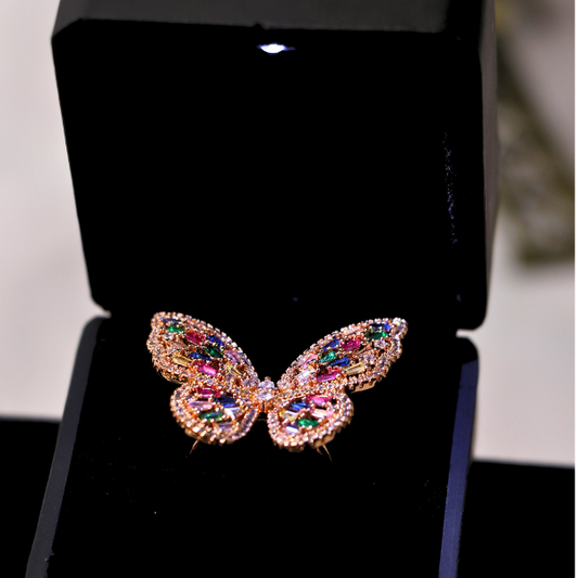 Butterfly Promise Ring with LED Light-Up Gift Box