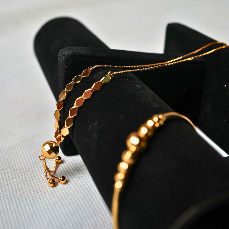 Classic Golden Trio Set - Necklace, Bracelet & Earrings