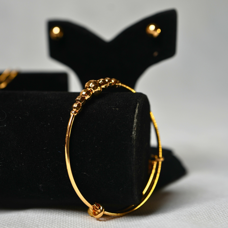 Classic Golden Trio Set - Necklace, Bracelet & Earrings