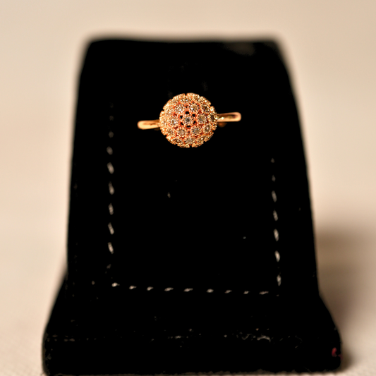 The Rose Gold Crystal Dome Ring
